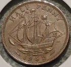 Photo of a 1962 Elizabeth II Half Penny from an eBay listing that sold on Apr 15, 2026