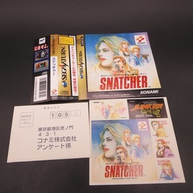 Snatcher Sega Saturn with Spine Card Manual and Stickers Japanese Version