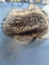 Vintage Womens Tanbrown Fur Unbranded Hat Approx 20" Circumference