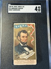1888 N76 W. Duke, Sons & Co.  Great Americans  ABRAHAM LINCOLN  SGC 4