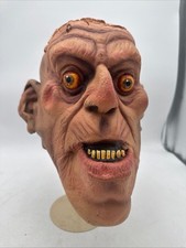 Vintage Mario Chiodo Studios Halloween Mask 2004 Old Man Yellow Eyes