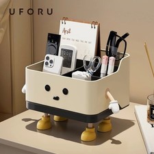Desktop Storage Box Remote Control Organizer Desk Drawer Stationery Compartment
