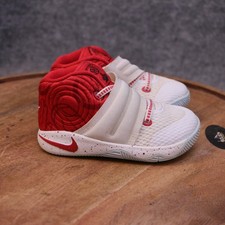 Nike Kyrie 2 Toddler's White/Red Speckled Size 6C Slip On Shoes 827281-166