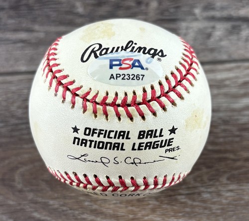 Warren Spahn Signed Official Rawlings NL Baseball Autograph HOF 73 363 W PSA - Picture 6 of 7