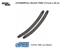 SEACSUB X-POWERFULL BLACK TWIN 17.5mm x 28cm 2 ELASTICI RICAMBIO ARBALETE FUCILI
