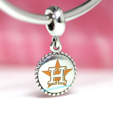 New Authentic Pandora Houston Astros Dangle Baseball Texas Charm