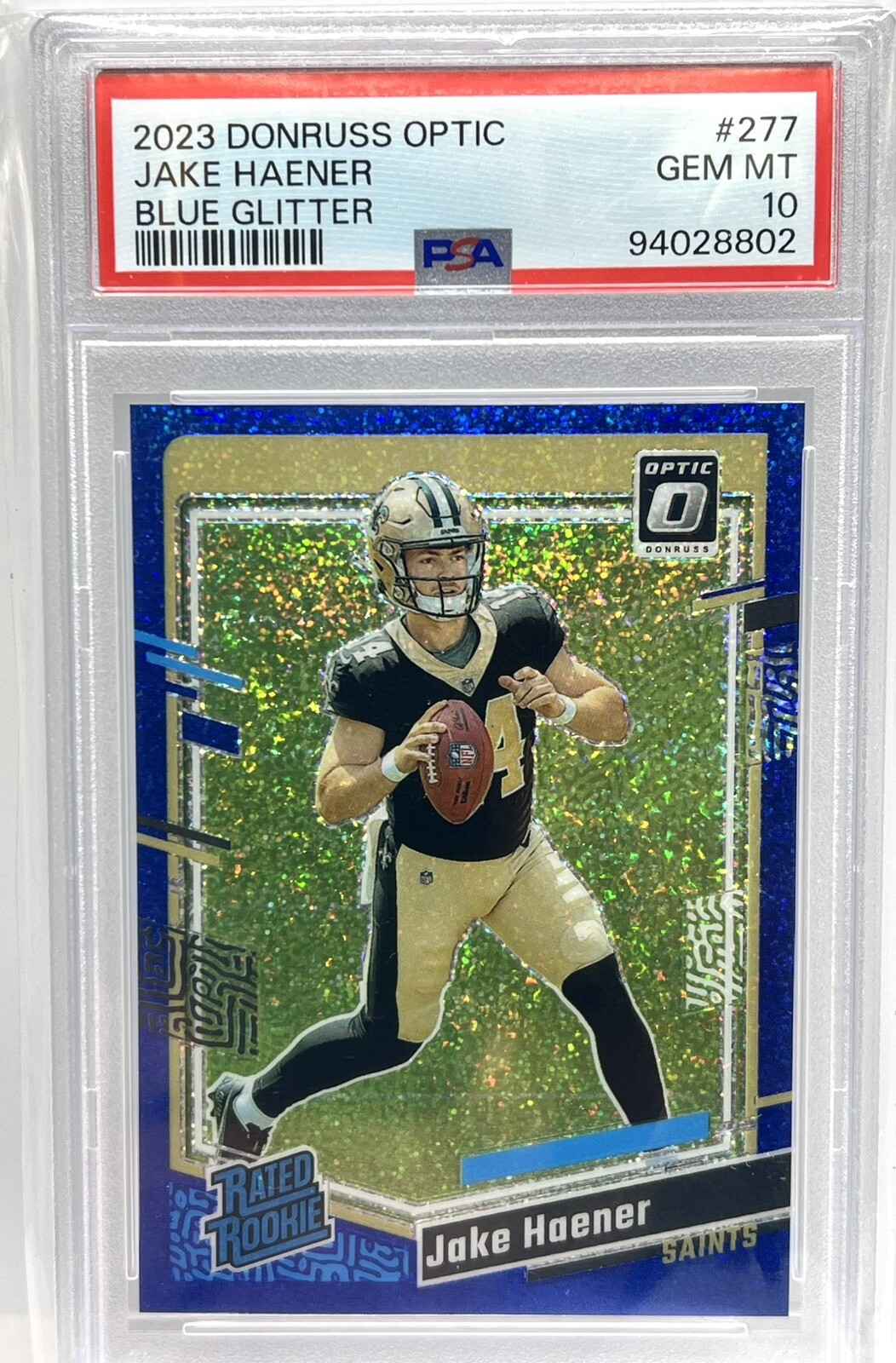 2023 Donruss Optic - JAKE HAENER Rated Rookie Blue Glitter *PSA 10 POP 2* #277