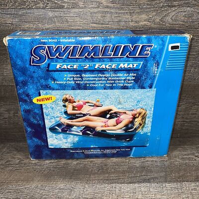 Swimline ''Face 2 Face Float'' Mat Built for Two - Cool For Two In The Pool! NOS