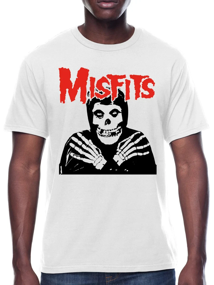 Misfits Mens Misfits Skull Fiend Graphic White Shirt New M, XL, 3XL