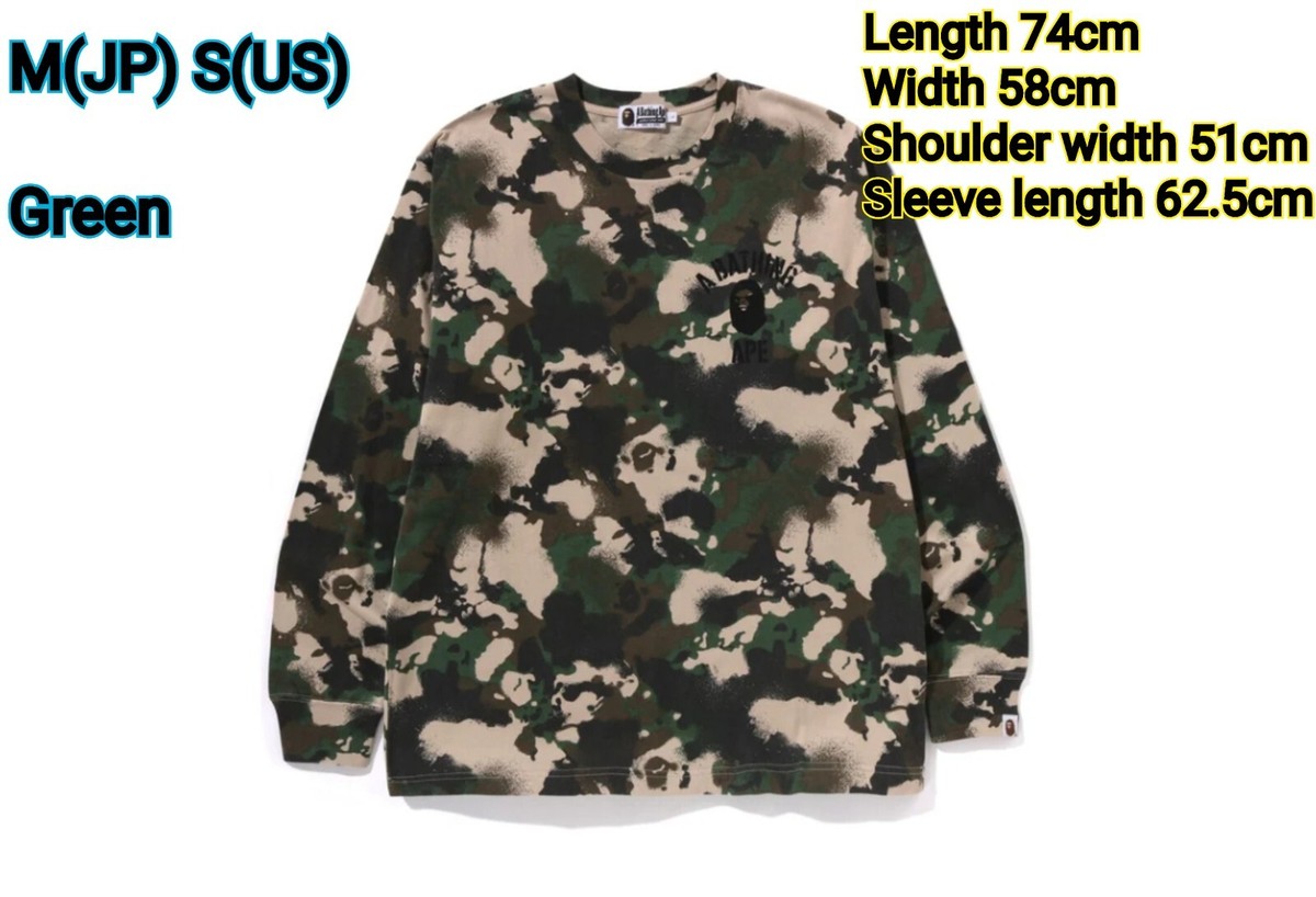 A BATHING APE Type MEN MAP CAMO RELAXED FIT LS shirt 1L30-111-001