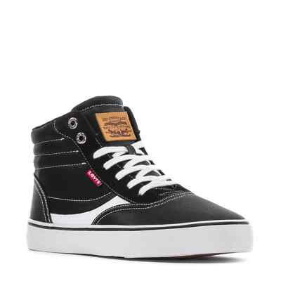 LEVIS LANCE MID CT CVS UL LACE-UP TRAINERS SNEAKERS MEN SHOES BLACK SIZE 9 NEW