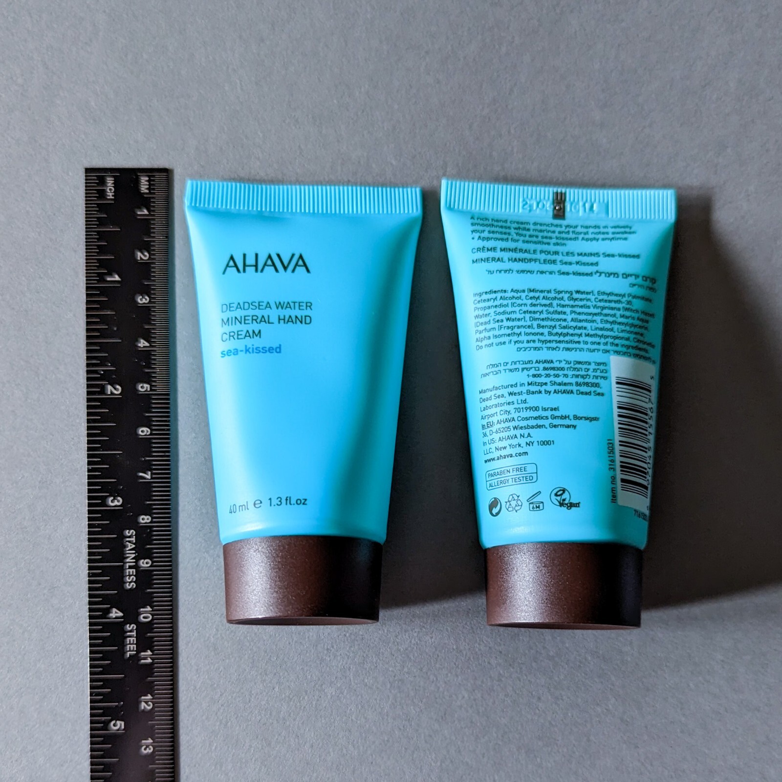 2x Ahava Deadsea Water Mineral Hand Cream Sea-Kissed - Travel Size - Total 2.6oz
