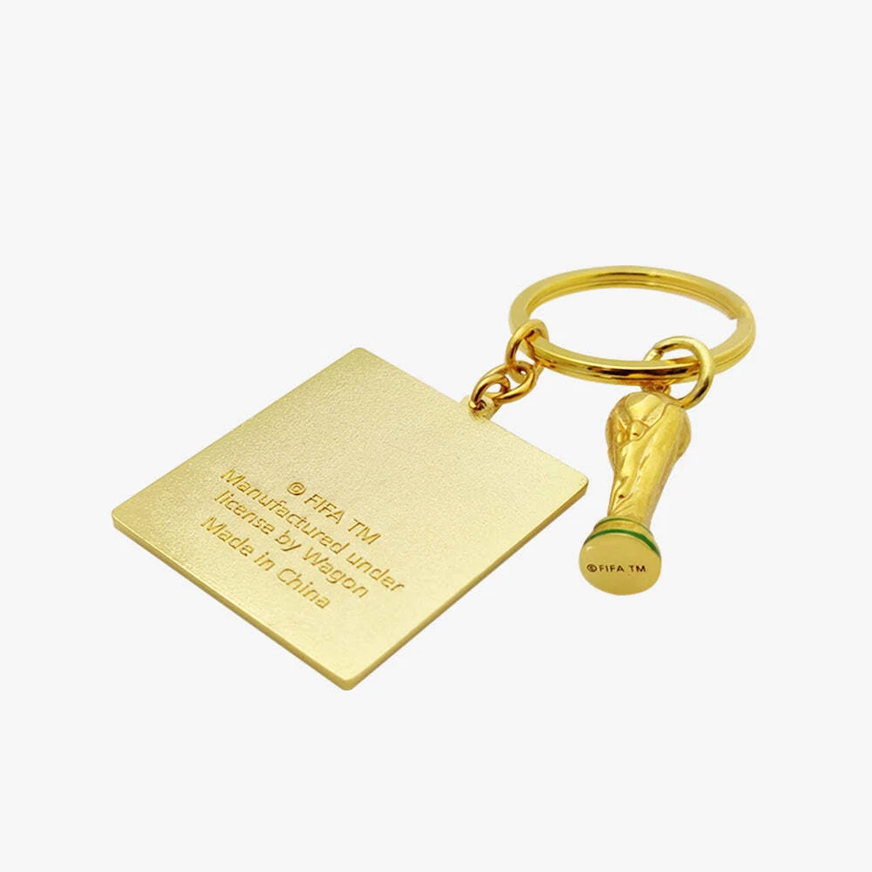 NEW 2022 FIFA WORLD CUP QATAR 3D Trophy Keychain With Official Emblem - Licensed - Image 2 of 3