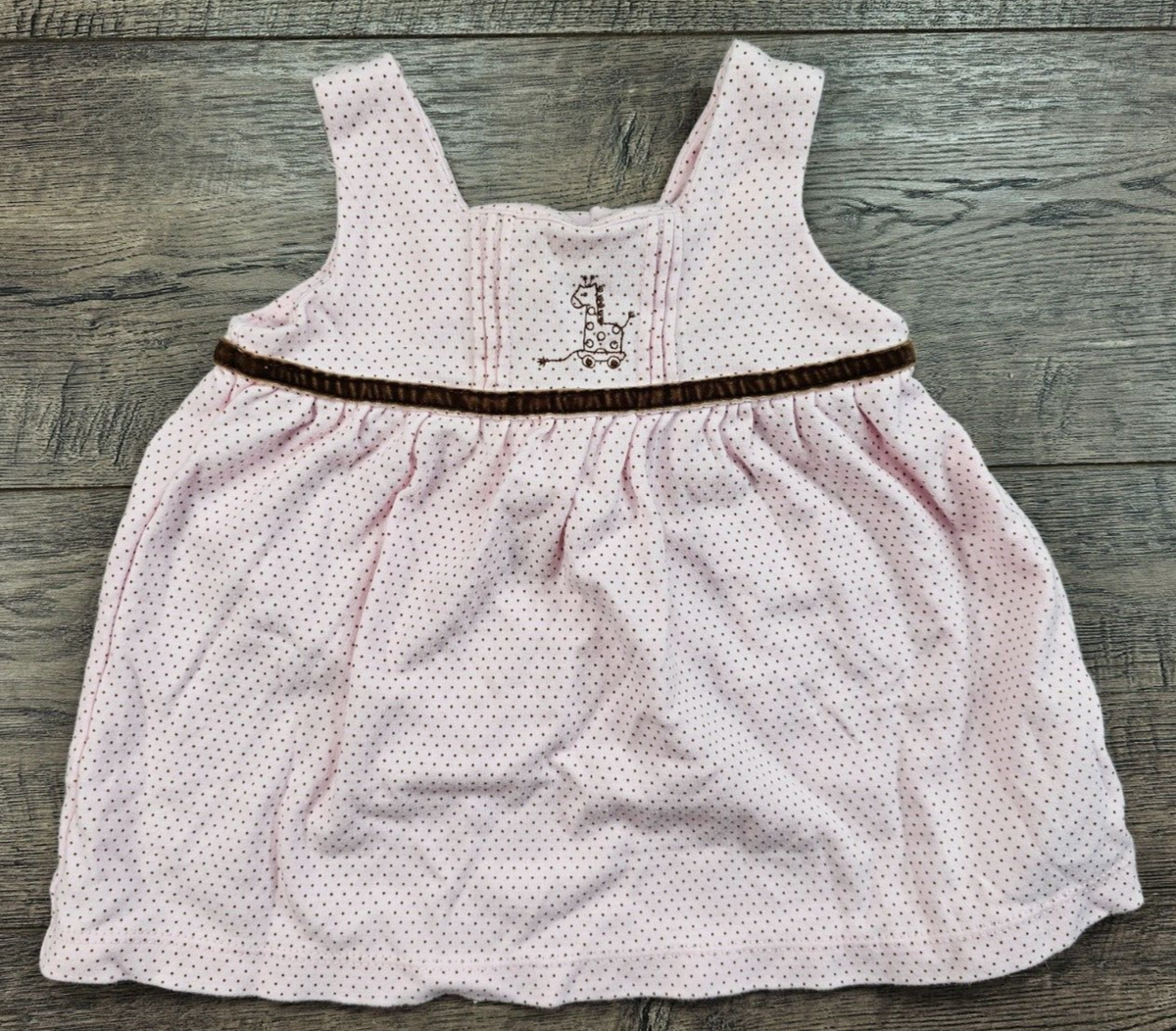 Baby Girl Clothes Hartstrings 3-6 Month Pink Polkadot Giraffe