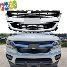 Front Bumper Grille Assembly W/ Chrome Trim Fit For Chevrolet Colorado 2015-2020