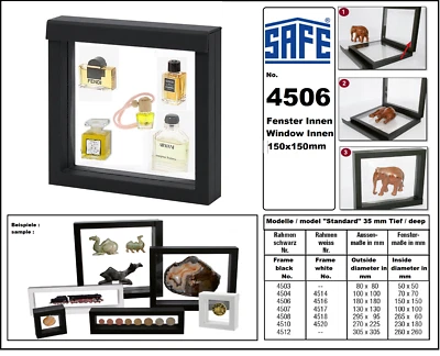 Schweberahmen-Parfum-Flacons-SAFE-4506-Maße-Innen-150x150mm-Außen-180x180x35mm - Bild 1 von 4