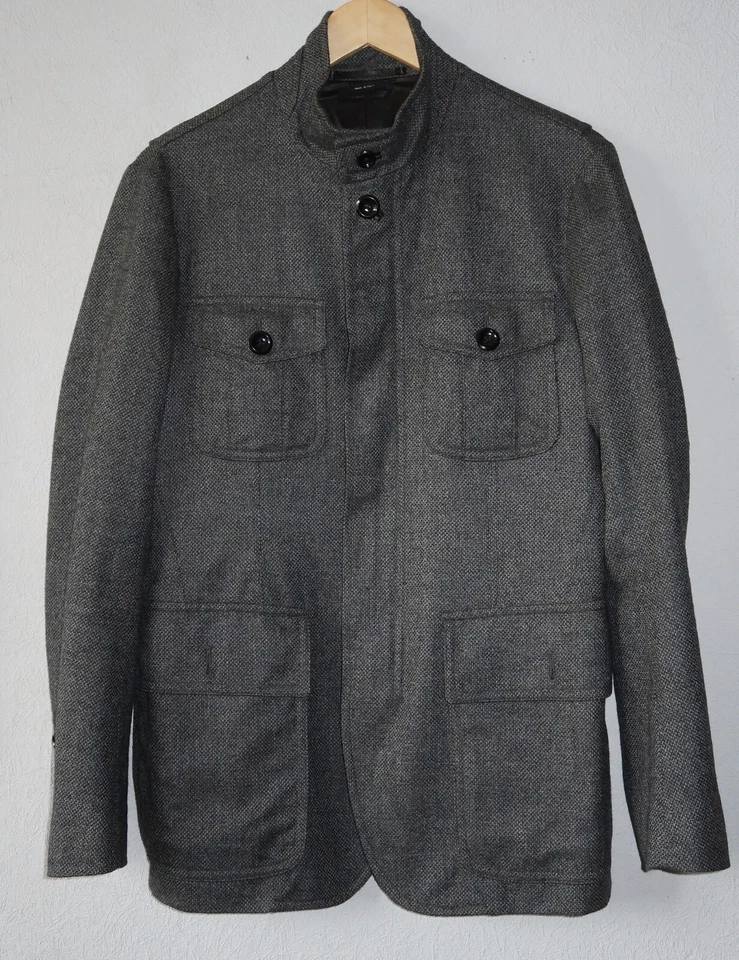 Blazer/veste de campagne hybride homme TOM FORD gris laine cachemire soie fab... - Photo 3/4