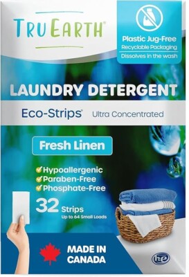 Tru Earth Compact Dry Laundry Dete 32 Sheets Up to 64 Loads 2 PACK FREE SHIP