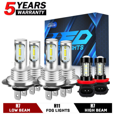 For Ram ProMaster 1500 2500 3500 2014-2022 LED Headlights+Fog Lights Bulbs Combo