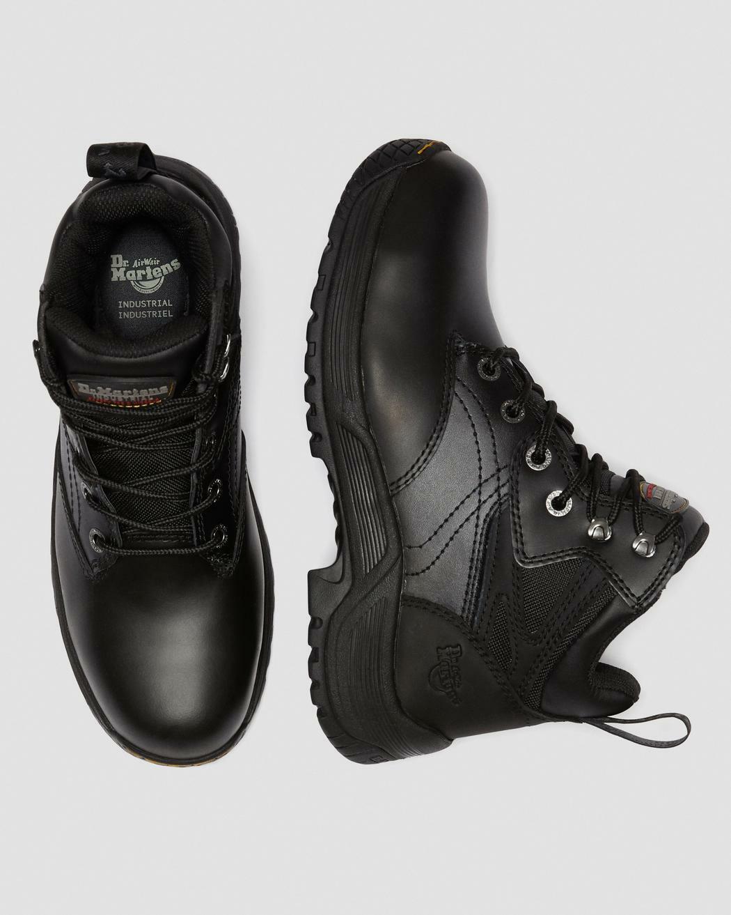 DR MARTENS MENS WORK BOOTS LEATHER TORNESS STEEL TOE CAP SAFETY BLACK