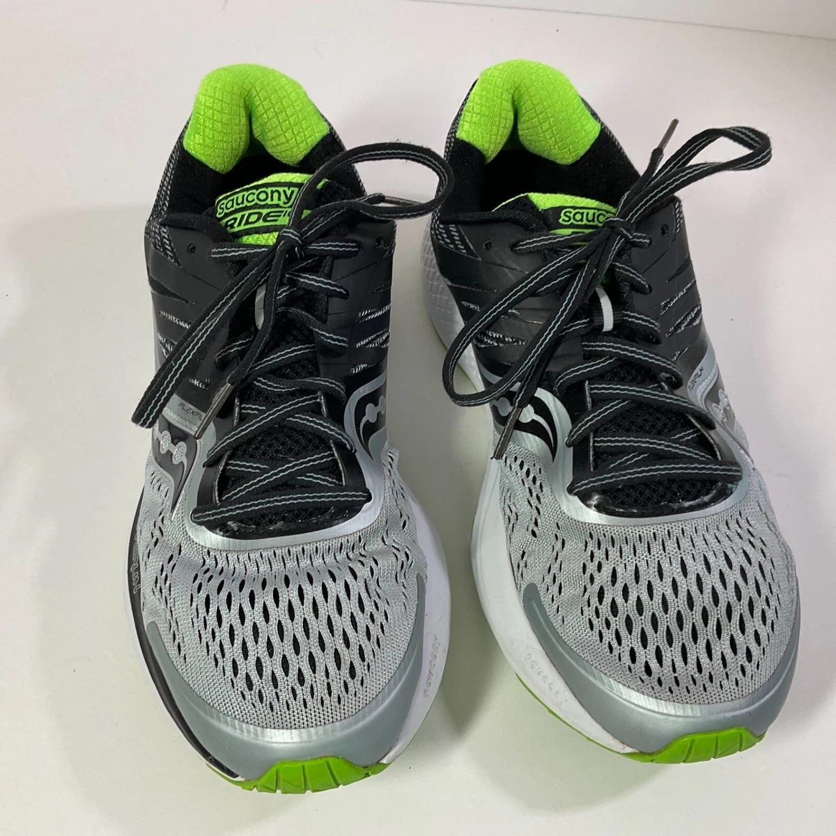 Saucony Ride 10 Everun Mens Size 7 Running Shoes Gray Green S20373 1