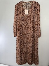 Missguided Plus Size 20 Maxi Dress New Summer Boho Long animal print 