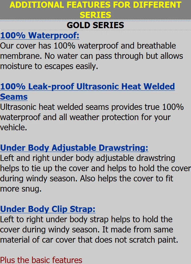 Car Cover 2001 2002 2003 2004 2005 Ford Explorer 4Door - Image 4 of 4