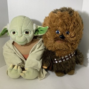 Large Star Wars Chewbacca Talking Deluxe Plush And Yoda Jedi Master Plush Ebay