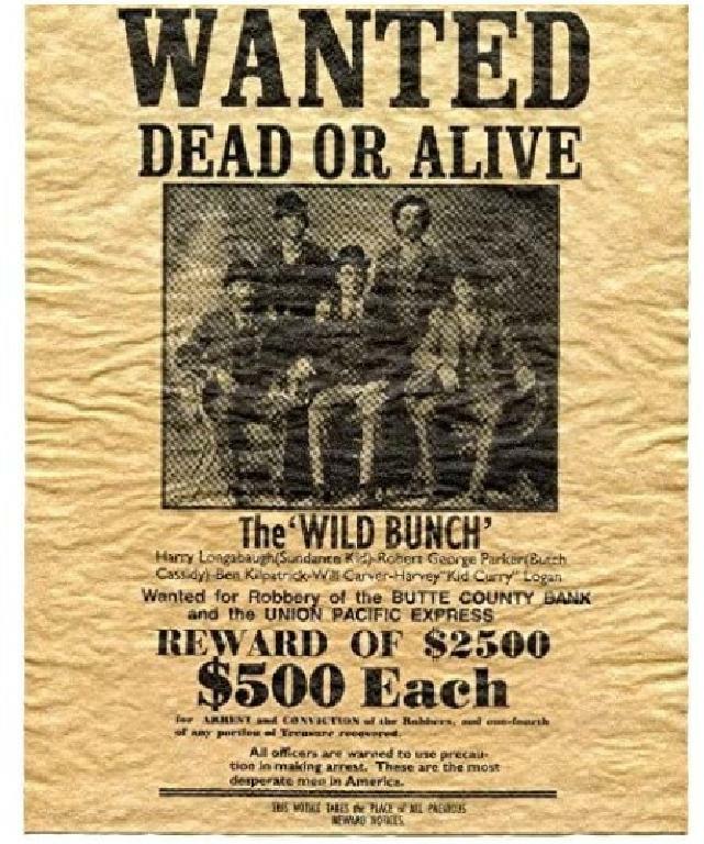 Wanted Dead Or Alive Wild Bunch Parchment Type Poster 8 x 10 | eBay