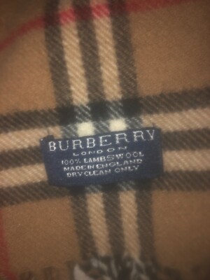 Burberry scarf with 100% Lambswool tag 11 x 66 inches long