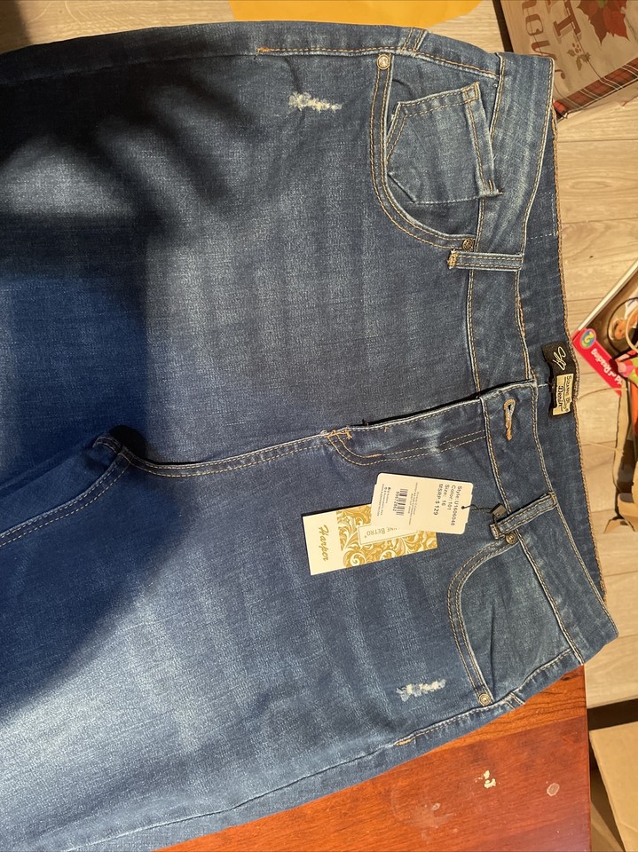 Women’s Jeans Size 16 Suzanne Betro Denim Brisbane Bootcut Distressed