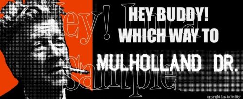 DAVID LYNCH VINYL HIGH QUALITY BUMPER STICKER MULHOLLAND DRIVE PARODY HUMOUR NEW - Picture 1 of 1