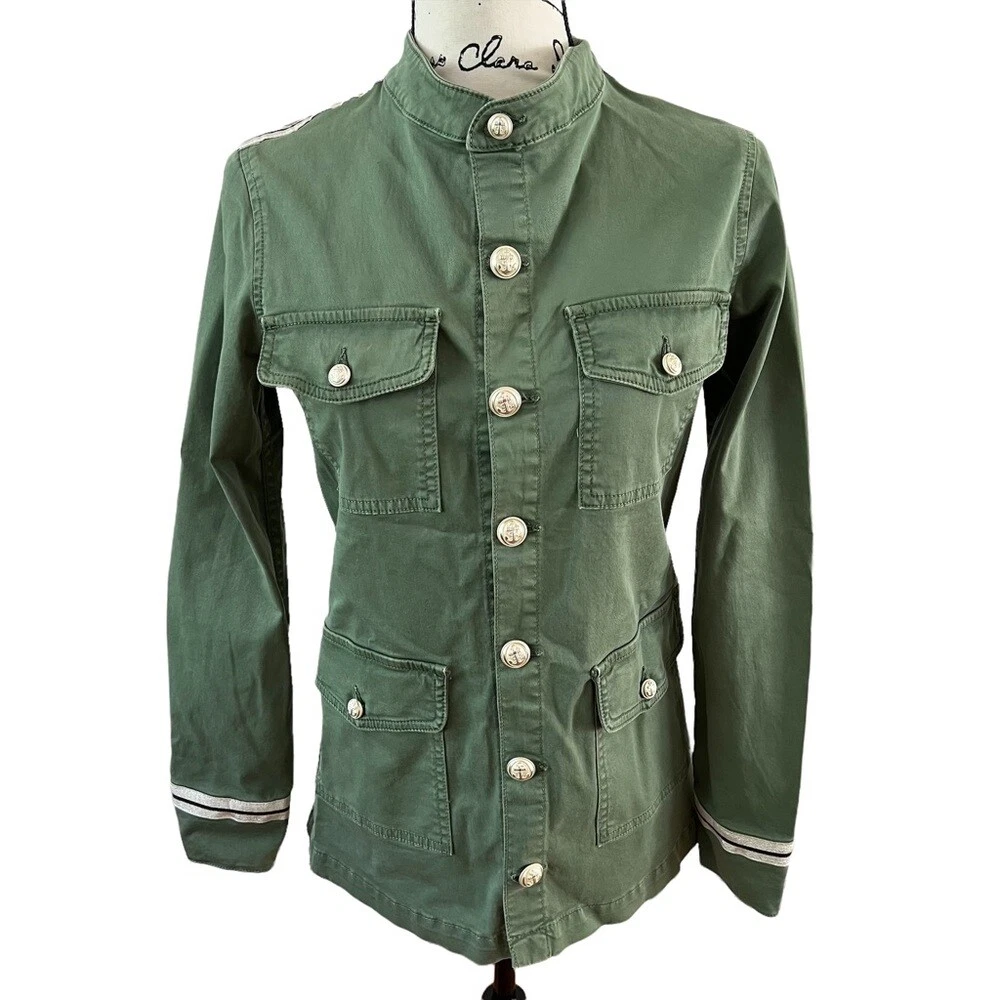 Women's green top military style jacket