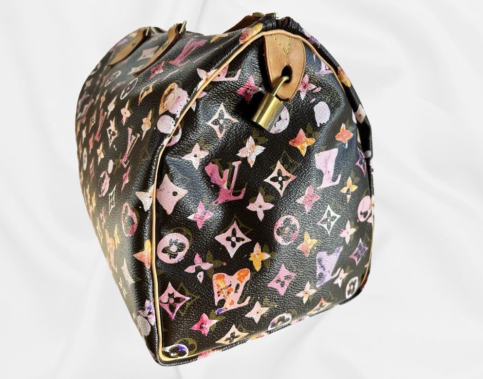 Louis Vuitton 35 Speedy Aquarell brown braun limited Edition