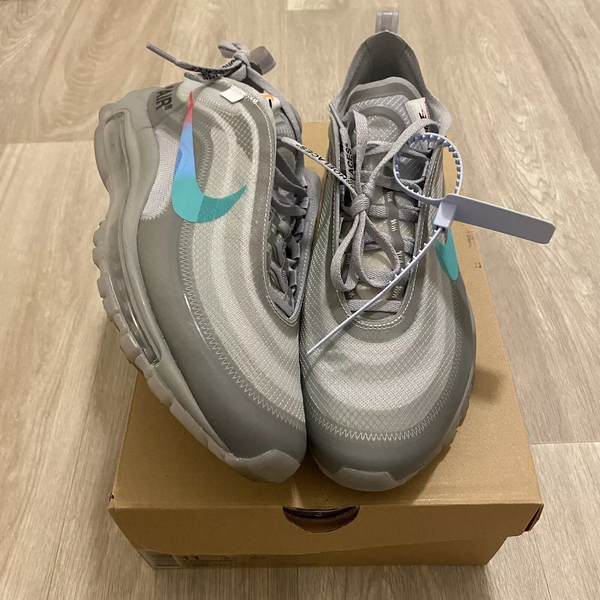 volwassen Filosofisch wetgeving Size 11 - Nike Air Max 97 x OFF-WHITE Menta 2018 191888589265 | eBay