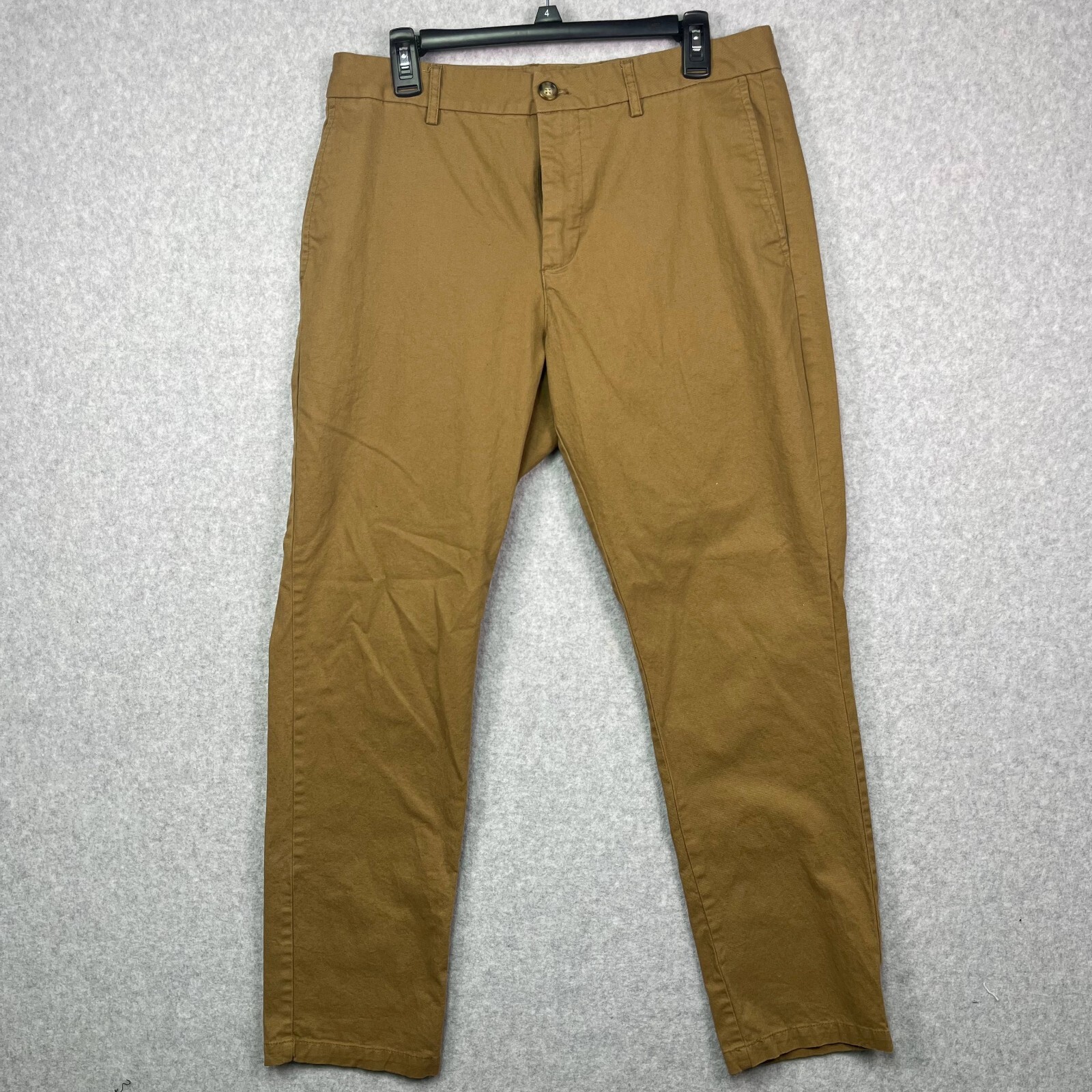 Old Navy Pants Sz 34x29.5 Brown Flex Slim Straight Chino Casual Men's Trousers
