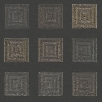 Profhome 371724-GU Grafik Tapete Geometrisch matt schwarz gold 5,33 m2