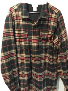 ll bean fleece lined flannel shirt