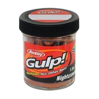 Berkley Gulp Extruded Nightcrawler Soft Bait 6'' Natural 1.80 Ounce Jar 1094720