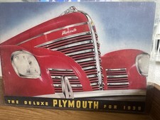 1939 Plymouth Deluxe Sales Brochure Vintage Car Advertising Auto Rare