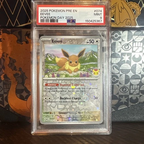Pokémon TCG Eevee 074/131 Pokemon Day Holo PSA 9 MINT