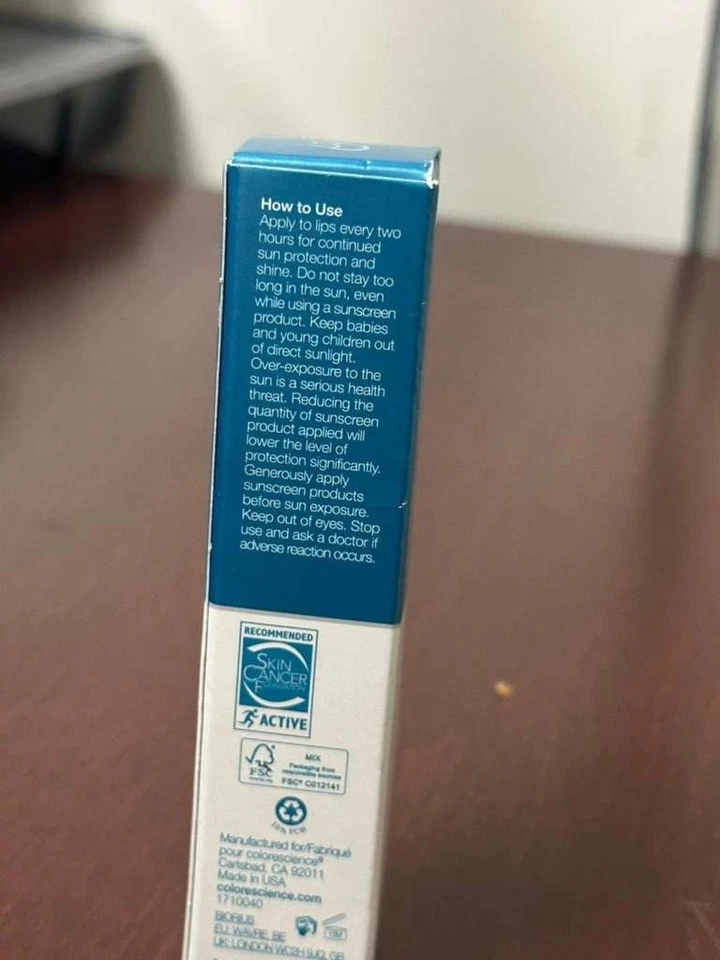 COLORESCIENCE Lip Shine SPF 35 Sunforgettable Sunscreen Water Resistant -Rose - Image 3 of 4