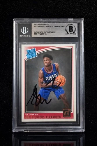 2018-19 Donruss Rated Rookie Shai Gilgeous-Alexander Autographed