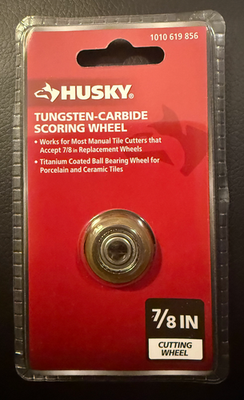 #ad Husky 7 8quot; Tungsten Carbide Tile Cutter Scoring Wheel – Titanium Coated Replacem $53.48