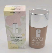 CLINIQUE Even Better Makeup SPF 15- CN 52 NEUTRAL 1.0 OZ/ 30ml-NEW & AUTHENTIC 