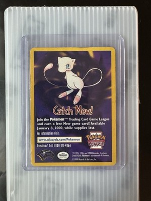 pokemon the first movie mew card 1999 Pokemon Promo Card “Catch Mew