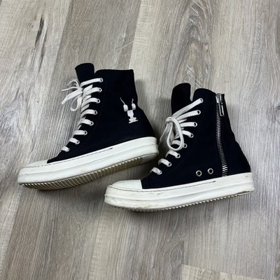 Rick Owens DRKSHDW 17SS Walrus Embroidered Ramones High Womens 35.5 Size 5