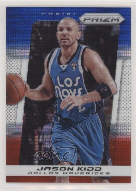 2013-14 Panini Prizm Blue White & Red Pulsar Prizm Jason Kidd #83 HOF 2ct