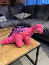 Vintage Fisher Price Dino Puffalump Dinosaur Toy Roar Squeak Nylon Plush 1992 