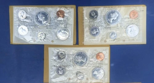Three (3) 1964 Canada Silver Proof Like Sets!